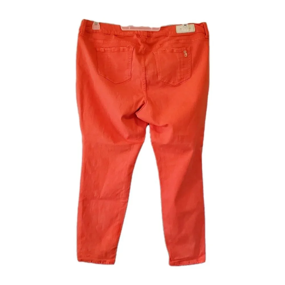 Slink Jeans Womens Size 16 Orange Straight‎ Leg